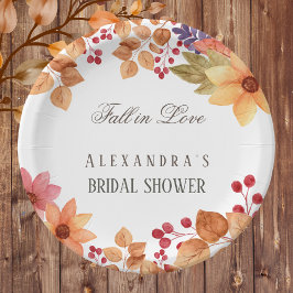 秋インラブシック素朴秋ブライダルシャワー ペーパープレート