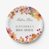 秋インラブシック素朴秋ブライダルシャワー ペーパープレート (正面)