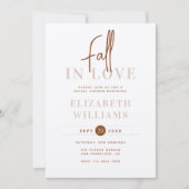 秋インラブシンプルーモダン秋ブライダルシャワー 招待状 (正面)