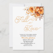 秋インラブスクエレガントリプトQRコードブライダルシャワー 招待状 (正面)