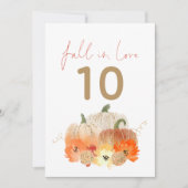 秋インラブスパークリー結婚カボチャのテーブル番号 (正面)