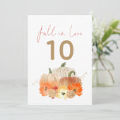 秋インラブスパークリー結婚カボチャのテーブル番号 (スタンド正面)