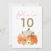 秋インラブスパークリー結婚カボチャのテーブル番号 (裏面)