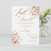 秋インラブテラコッタバラ婚約パーティ 招待状 (スタンド正面)