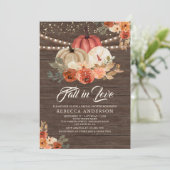 秋インラブテラコッタパンプキンウッドブライダルシャワー 招待状 (スタンド正面)