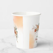 秋インラブテラコッタフラワーズウォーター色ベビーsh 紙コップ (左)