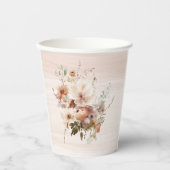 秋インラブテラコッタフラワーズウォーター色ベビーsh 紙コップ (正面)