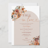 秋インラブテラコッタブライダルシャワー招待 招待状 (正面)
