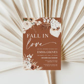 秋インラブテラコッタボホパンパスブライダルシャワー 招待状