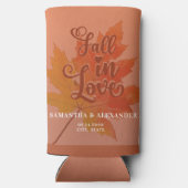 秋インラブテラコッタメープルリーフ結婚式の引き出物 スリム缶クーラー (裏面)