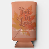 秋インラブテラコッタメープルリーフ結婚式の引き出物 スリム缶クーラー (正面)