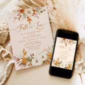 秋インラブテラコッタ秋ブライダルシャワー 招待状