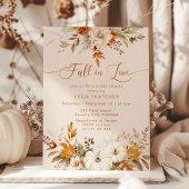 秋インラブテラコッタ秋ブライダルシャワー 招待状