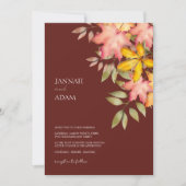 秋インラブテラコッタ秋紅葉結婚 招待状 (正面)