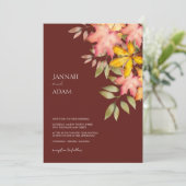 秋インラブテラコッタ秋紅葉結婚 招待状 (スタンド正面)