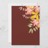 秋インラブテラコッタ秋紅葉結婚 招待状 (裏面)