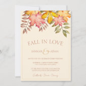 秋インラブテラコッタ秋紅葉結婚 招待状 (正面)