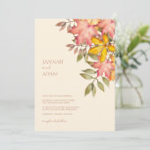 秋インラブテラコッタ秋紅葉結婚 招待状 (スタンド正面)