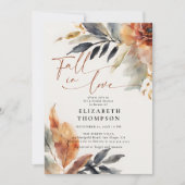 秋インラブテラコッタ離れーデュオブライダルシャワー 招待状 (正面)
