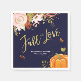 秋インラブナプキンスブライダル秋ベビーシャワー スタンダードカクテルナプキン