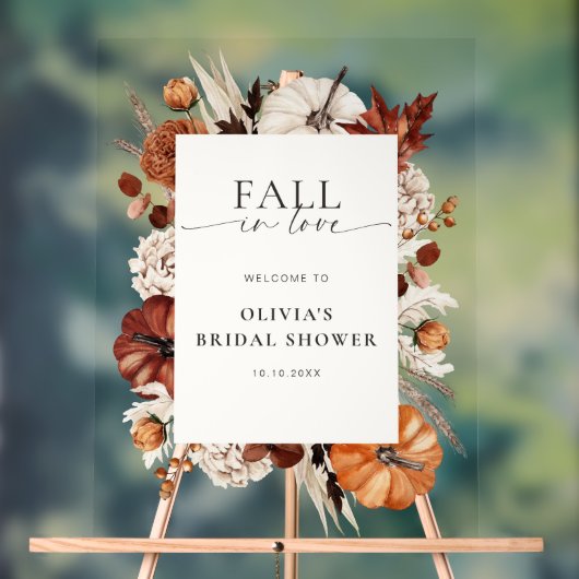 秋インラブニュートラルパンプキンフレームウェルカム アクリルサイン (ニュートラル)