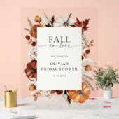 秋インラブニュートラルパンプキンフレームウェルカム アクリルサイン (ウェディング)