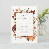 秋インラブニュートラルパンプキンフレームブライダルシャワー 招待状 (スタンド正面)