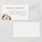 秋インラブニュートラルパンプキンブライダルシャワー エンクロージャーカード (正面/裏面)