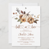 秋インラブニュートラルフローラ秋ブライダルシャワー 招待状 (正面)