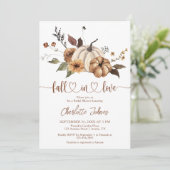 秋インラブニュートラルフローラ秋ブライダルシャワー 招待状 (スタンド正面)