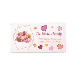 秋インラブハロースウィートリトルカンプキンハート ラベル