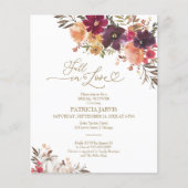 秋インラブバジェットブライダルシャワー招待状 チラシ (正面)