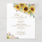 秋インラブバジェットブライダルシャワー招待状 チラシ (正面)