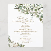 秋インラブバジェットブライダルシャワー招待状 チラシ (正面)