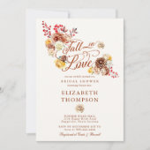 秋インラブバラムームフローラガーデンブライダルシャワー 招待状 (正面)