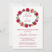 秋インラブバラリースフローラブライダルシャワー 招待状 (正面)