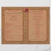 秋インラブバーラップ、離れ結婚式 プログラム折り畳み (裏面)