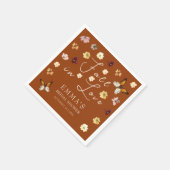 秋インラブバーンオレンジボホブライダルシャワー スタンダードカクテルナプキン (角)