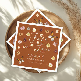 秋インラブバーンオレンジボホブライダルシャワー スタンダードカクテルナプキン