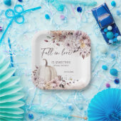 秋インラブパステル葉パンプキンブライダルシャワー ペーパープレート (パーティー)