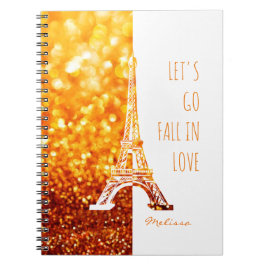 秋インラブパリ |ロマンチックエッフェルタワー ノートブック