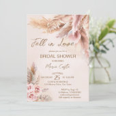 秋インラブパンパスグラスボホブライダルシャワー 招待状 (スタンド正面)