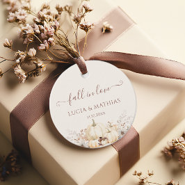 秋インラブパンプキエレガントンス結婚式の引き出物ラベル フェイバータグ