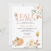 秋インラブパンプキンアイボリーフローラ婚約パーティ 招待状 (正面)