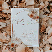 秋インラブパンプキンオータムアーチブライダルシャワー 招待状