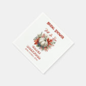 秋インラブパンプキンカントリー素朴ブライダルシャワー スタンダードカクテルナプキン (角)