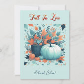 秋インラブパンプキンカントリー素朴ベビーシャワー 招待状 (裏面)