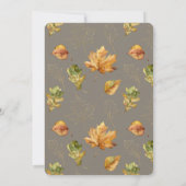 秋インラブパンプキンスロームバスブライダルシャワー 招待状 (裏面)