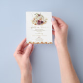 秋インラブパンプキンバジェット結婚式招待状 チラシ (手)