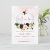 秋インラブパンプキンピンクバーガンディブライダルシャワー 招待状 (スタンド正面)